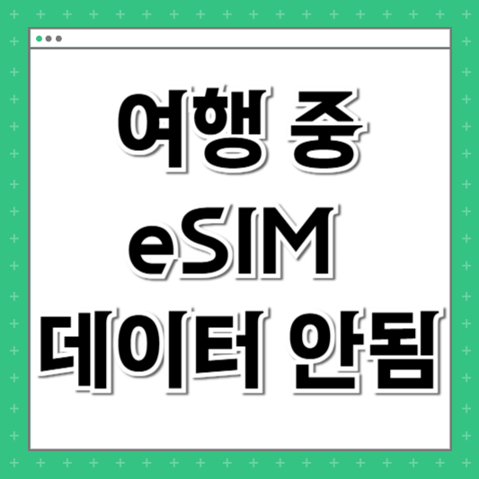 여행 중 eSIM 데이터 안됨